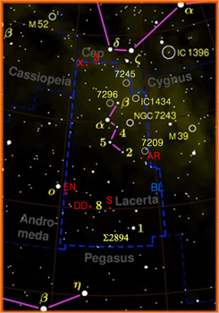 Costellazione del tutto irrilevante dell'emisfero settentrionale celeste, schiacciata tra Andromeda ed il Cigno...