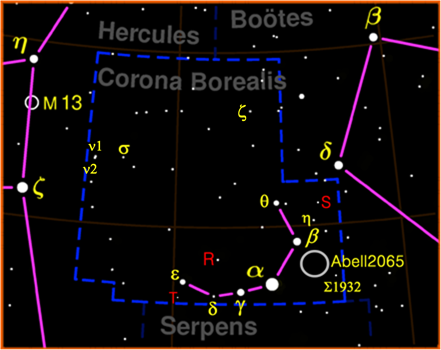 Piccola costellazione dell'emisfero settentrionale celeste caratterizzata da un gruppo di stelle disposte a mezzaluna