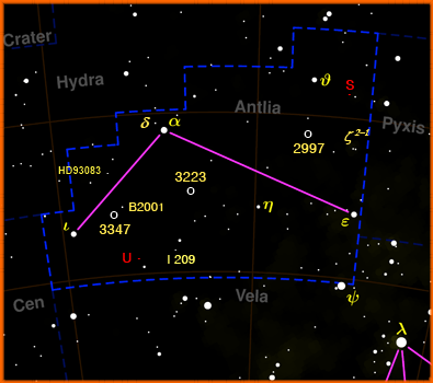 Debole costellazione scarsamente nota dell'emisfero australe del cielo, che rappresenta la pompa inventata dal fisico inglese Robert Boyle.