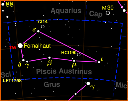 Piccola costellazione dell'emisfero meridionale, irrilevante tranne che per la sua stella più splendente. È una delle 48 costellazioni classiche...
